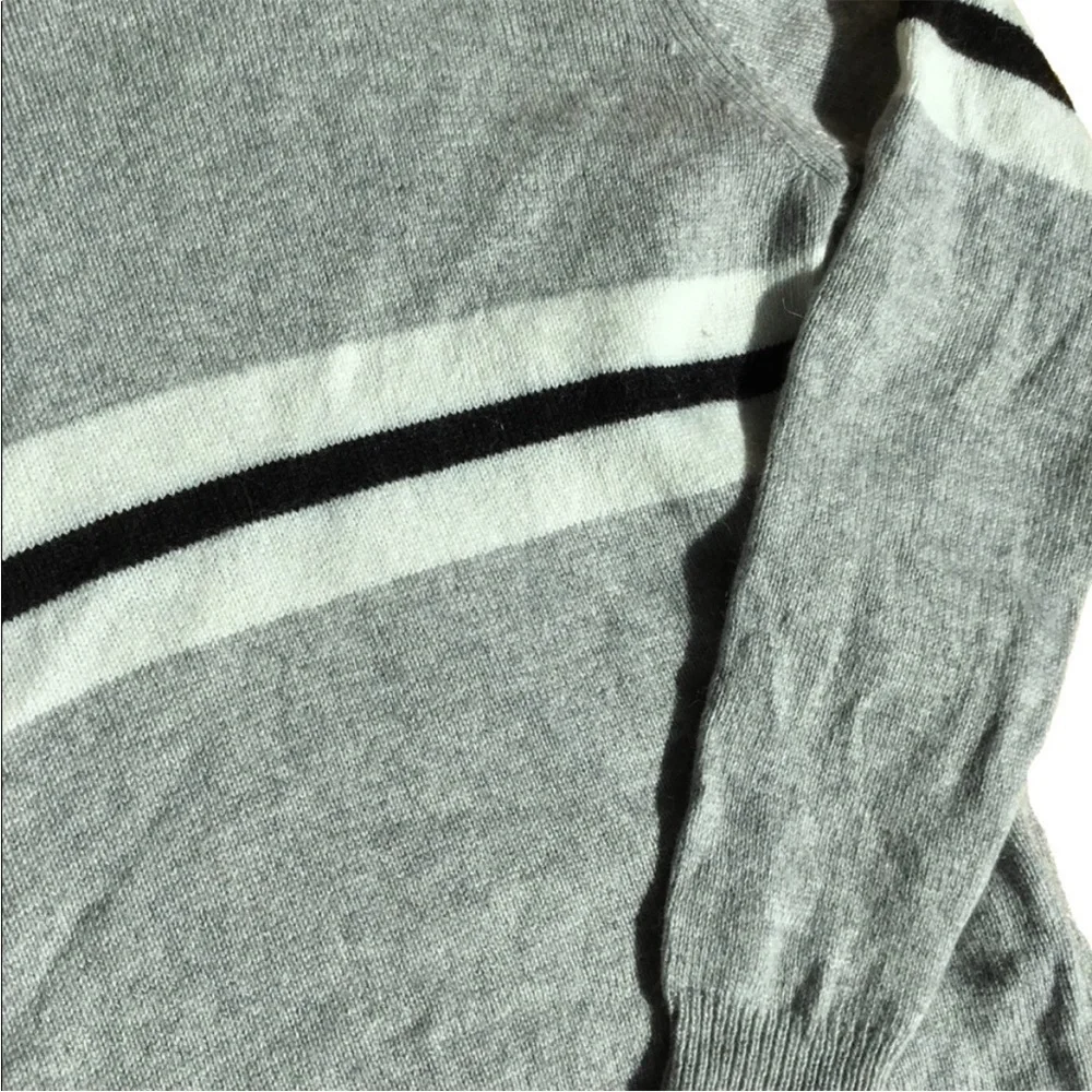 ⛱️Brandy Melville - Gray Rugby Stripe Sweater - One Size